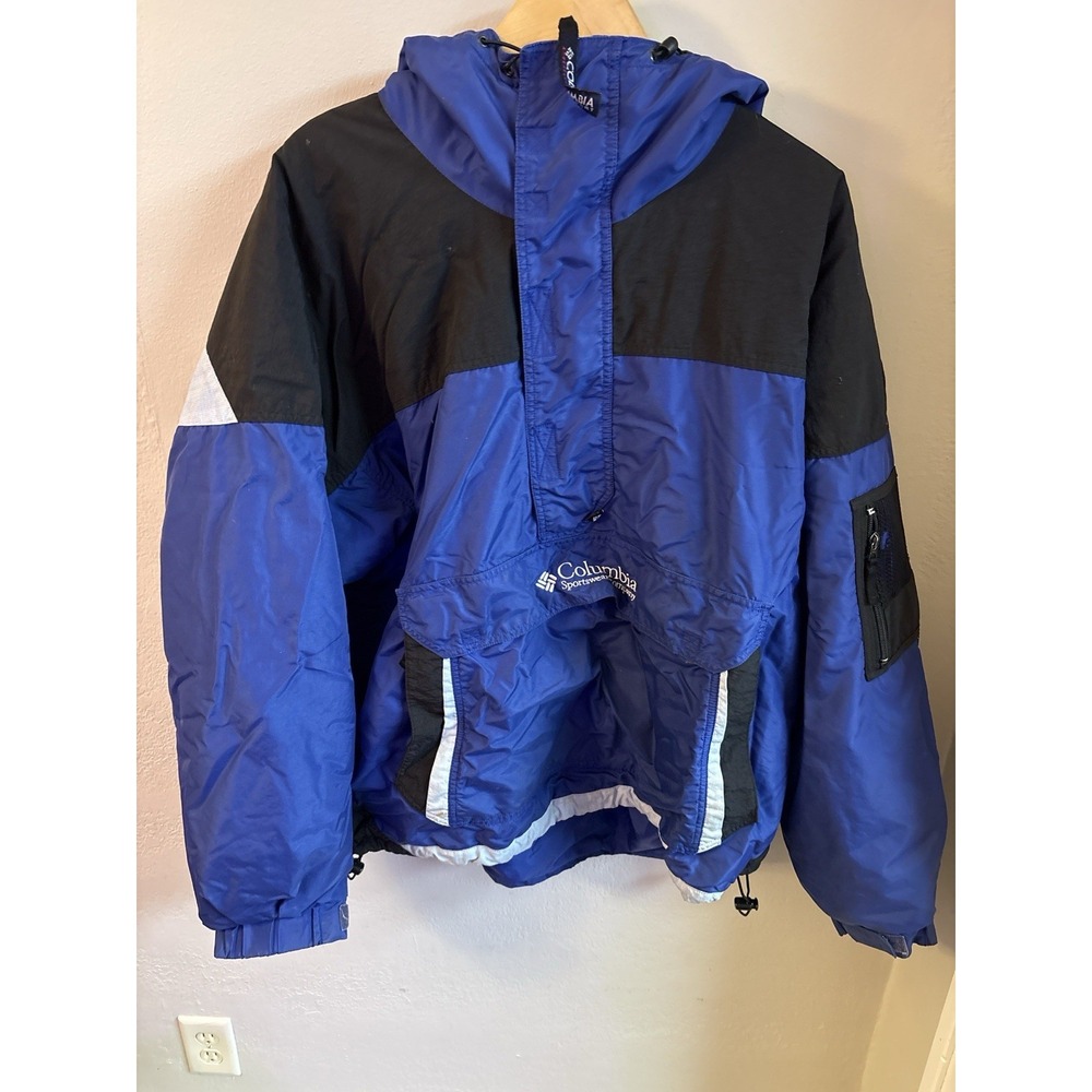 Vintage 90s Columbia‎ Cornice Pullover Anorak Jacket Mens Blue XL